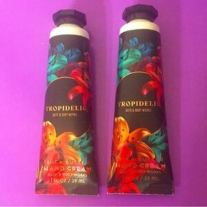 BBW Tropidelic Hand Cream Bundle Lot 2 Bath Body Works Shea Butter 1fl oz Creams